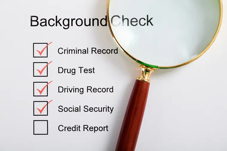 Background check checklist