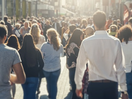 Locating someone in a crowd